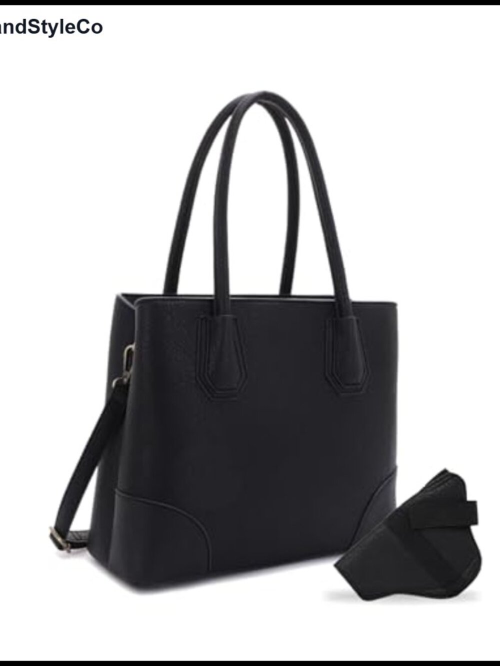 Faux Leather Concealed Carry Satchel Tote Bag Top Handle Purse